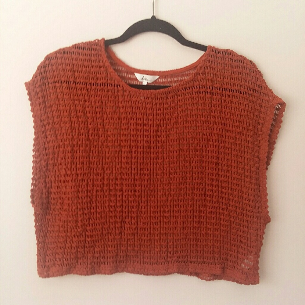 Kirra open knit box crop top